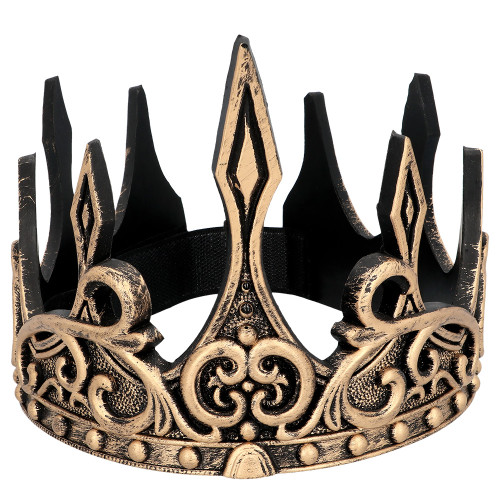 Couronne de roi médiéval bronze taille réglable adulte et enfant en vente.