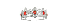 Diadème de princesse royale en métal avec pierre rouge en vente chez Be Happy