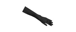 Gants noir long satiné de 35cm en vente chez Be Happy