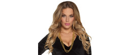 Collier à perles doré disco, cabaret, charleston en vente chez Be Happy