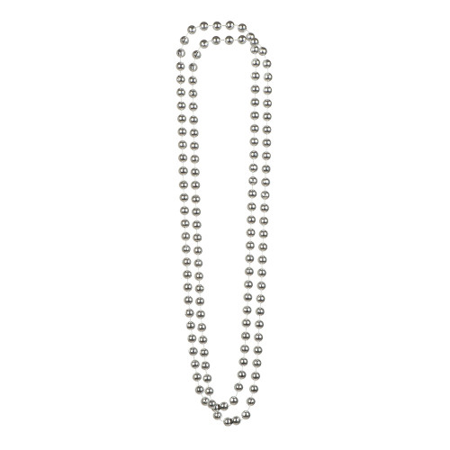 Collier perle argenté disco