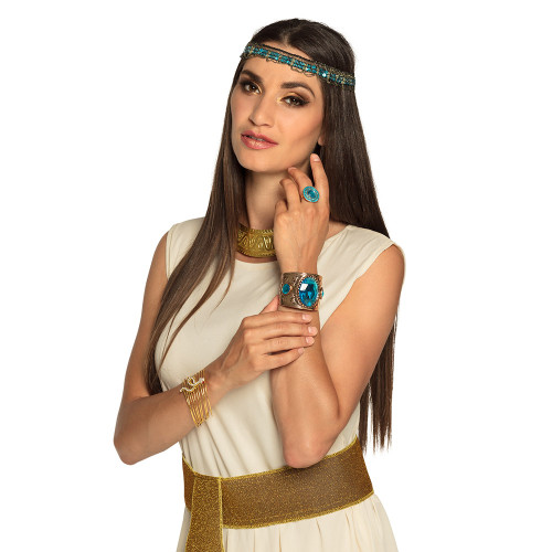 Collier égyptienne Cléopâtre reine du Nil en métal en vente chez Be Happy