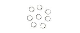 Vente faux piercing en anneaux argenté pour déguisement rock, punk, rebelle, biker, gangster
