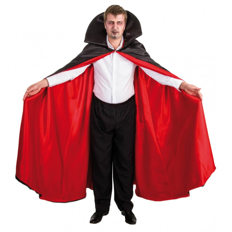 Cape vampire, Dracula luxe de 170cm couleur rouge et noire avec un grand col en vente