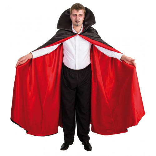Cape vampire, Dracula luxe de 170cm couleur rouge et noire avec un grand col en vente