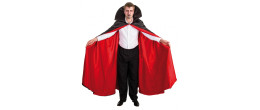Cape vampire, Dracula luxe de 170cm couleur rouge et noire avec un grand col en vente
