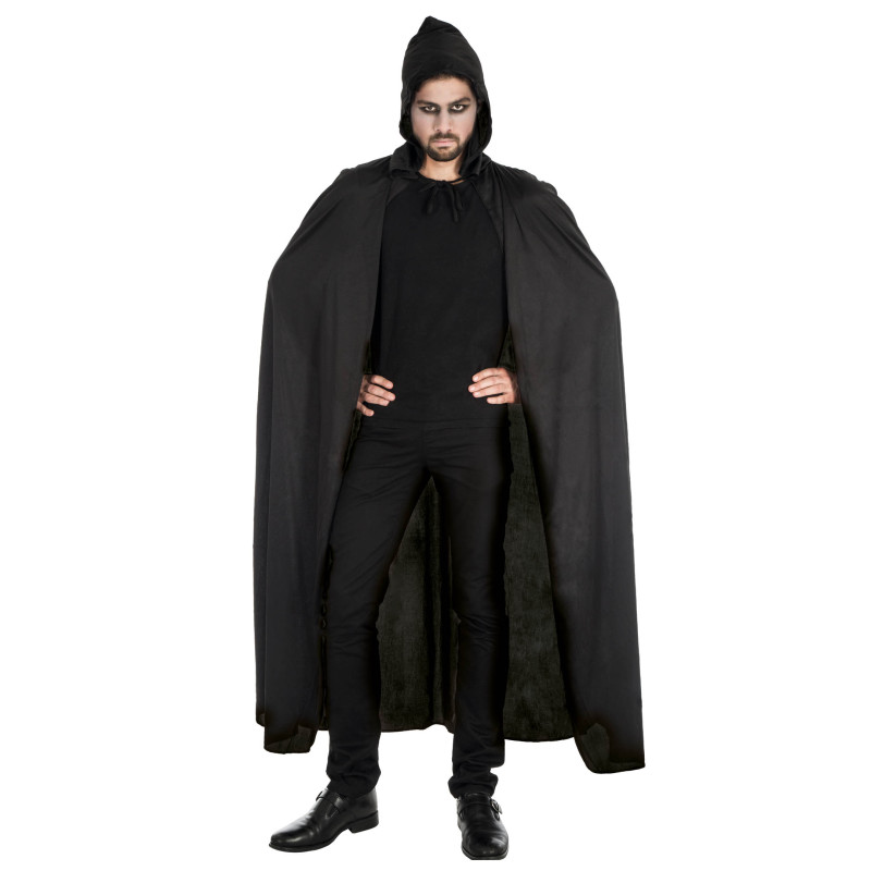 Cape à capuche noire de 190cm en vente