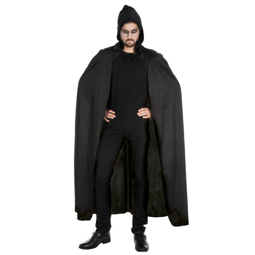Cape à capuche noire de 190cm en vente
