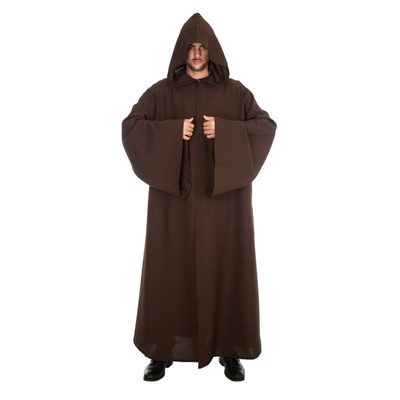 Cape à capuche Jedi marron avec grande capuche et manche longue pour adulte en vente Be Happy