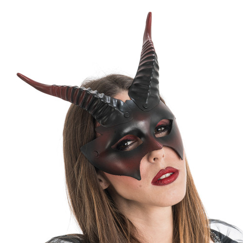 Masque loup démon avec cornes