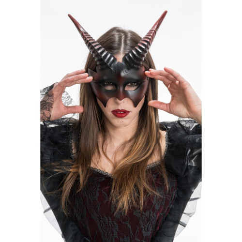 Masque loup démon avec cornes