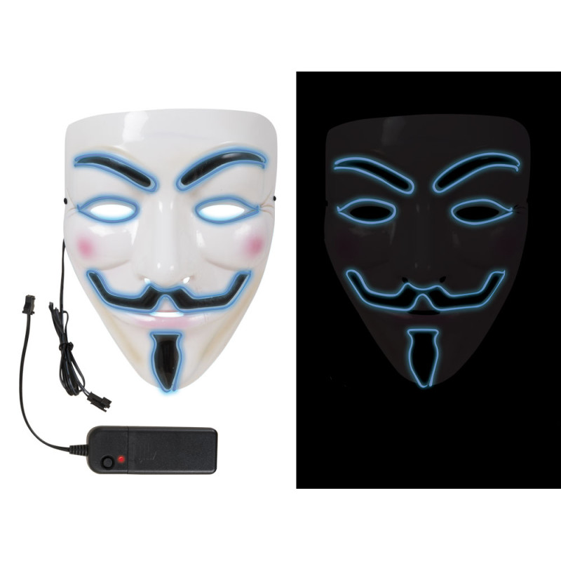 Masque anonymous lumineux à LED