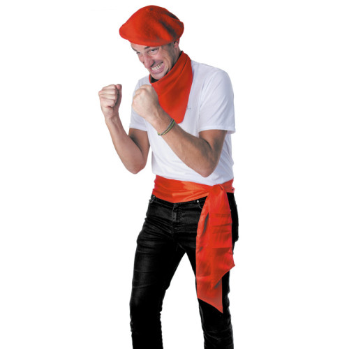 Ceinture rouge en tissus satin en vente.