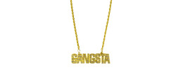 Collier gangsta doré, chaine rappeur bling bling or en vente