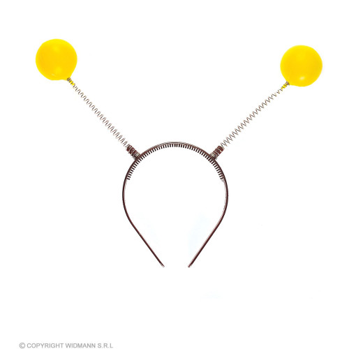 Serre tête abeille boules jaune en vente