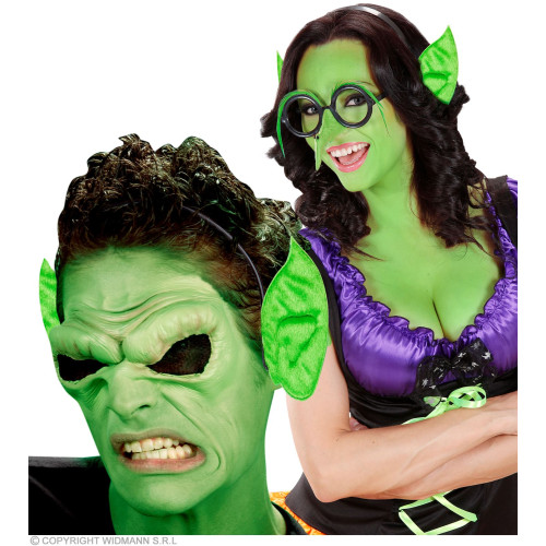 Oreilles d'ogre, alien, lutin, elfe...de couleur vert en vente