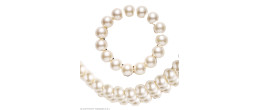 Collier ras de cou et bracelet en perles nacré en vente