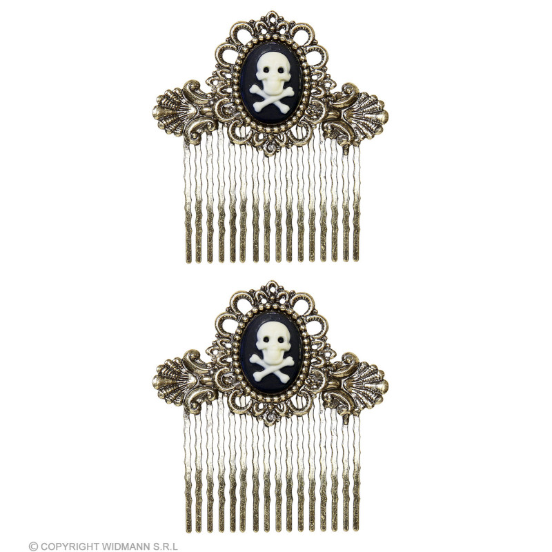 Broche cheveux pirate doré