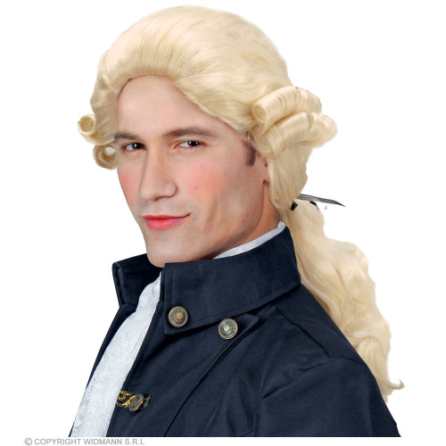 Perruque marquis colonial blond en vente
