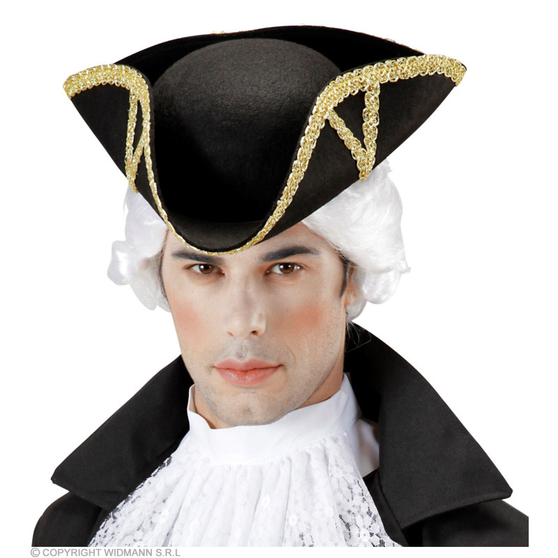 Chapeau tricorne noir 2