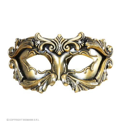 Masque loup opéra doré homme