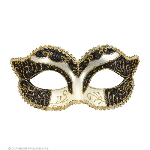 Masque loup noir et doré duchesse en vente