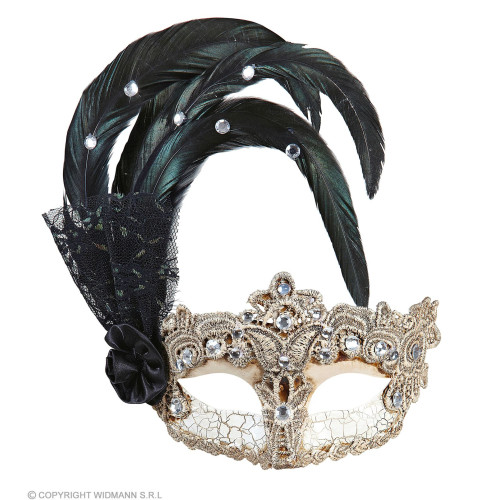 Masque loup grand gala macramé