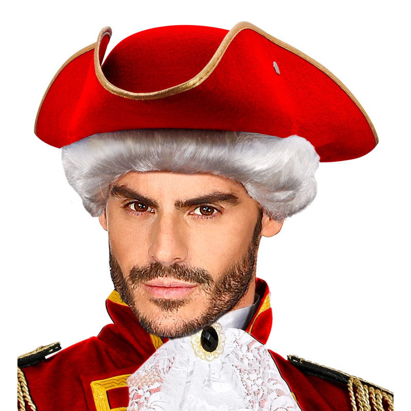 Chapeau tricorne rouge marquis