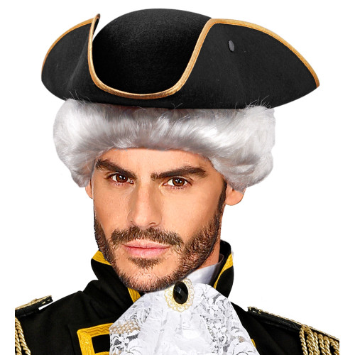 Chapeau tricorne marquis noir