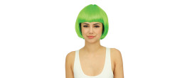Perruque cabaret carré vert avec frange en vente.