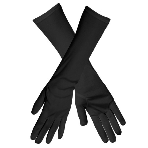 Gants noir satiné 40 cm