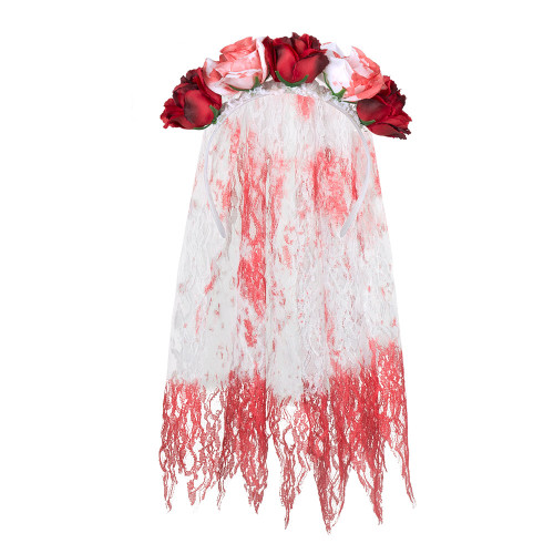 Voile de mariée ensanglanté