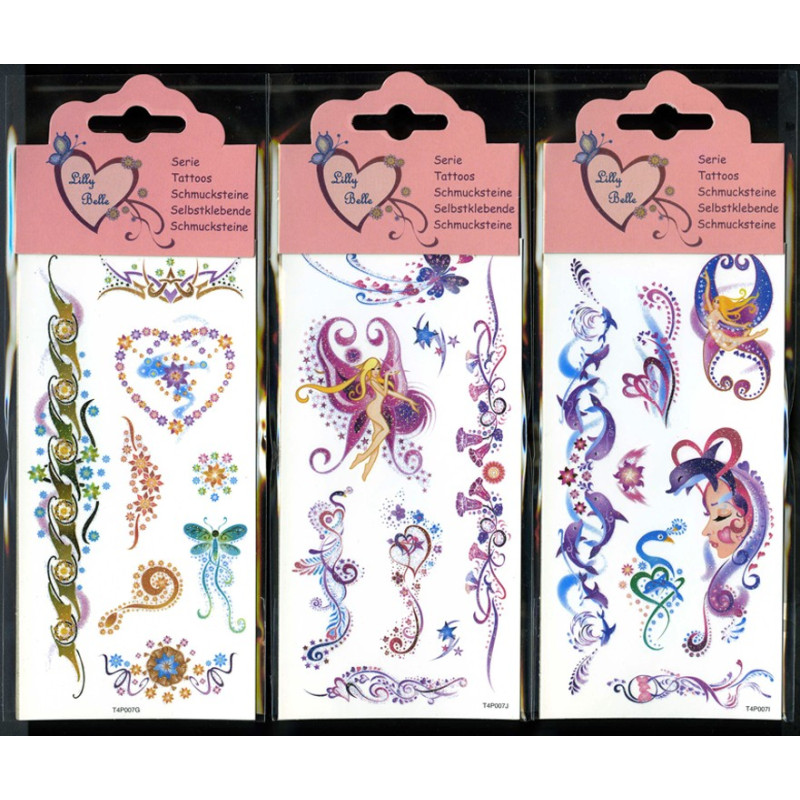 Tatouage girly pour visage et corp