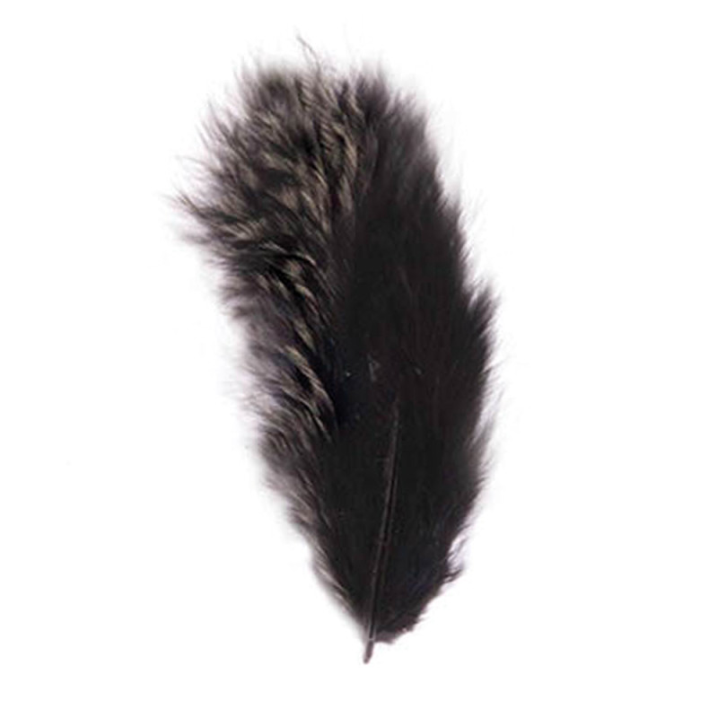 Véritable plume d'autruche couleur noire de 15cm en vente par sachet de 10g.