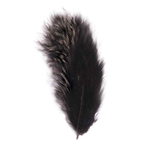 Véritable plume d'autruche couleur noire de 15cm en vente par sachet de 10g.
