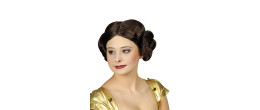 Perruque Princesse Leia star wars, Reine médiévale pour femme en vente.