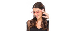 Lunettes cœur couleur rose fumé en vente