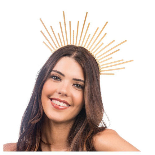 Couronne soleil doré en serre tête, déesse grecque en vente