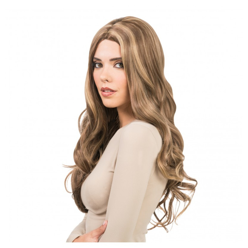Perruque Beyoncé longue et ondulée pour adulte en vente.