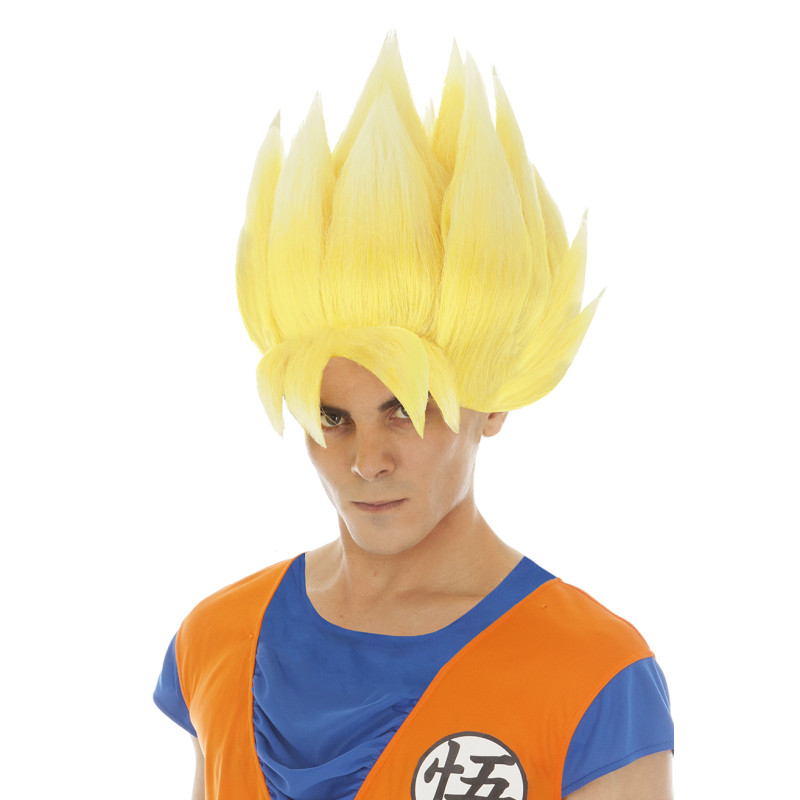 Vente perruque sous licence officiel Son Goku super saiyan blond, Dragon Ball Z à Paris et en ligne