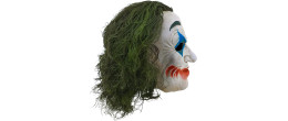 Masque Joker dark night collector intégral en latex avec cheveux vert en vente chez Be Happy