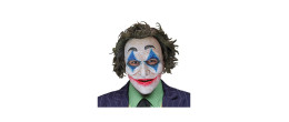 Masque Joker dark night collector intégral en latex avec cheveux vert en vente chez Be Happy