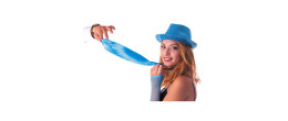 Cravate fluo bleue pour adulte en vente.