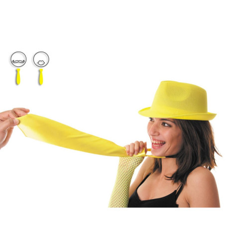 Cravate fluo jaune pour adulte en vente.