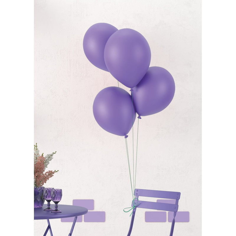 10 ballons latex 30cm violet, mauve en vente chez Be Happy. Ballon à hélium