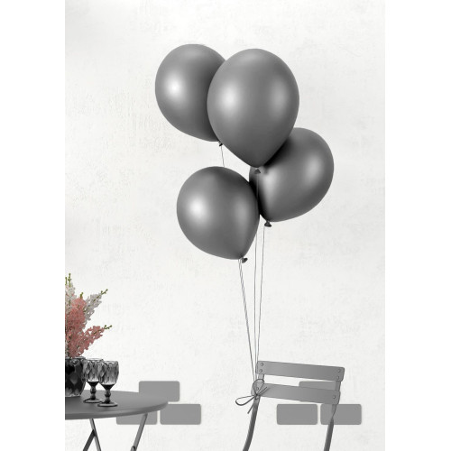 10 ballons latex 30cm argenté en vente chez Be Happy. Ballon à hélium