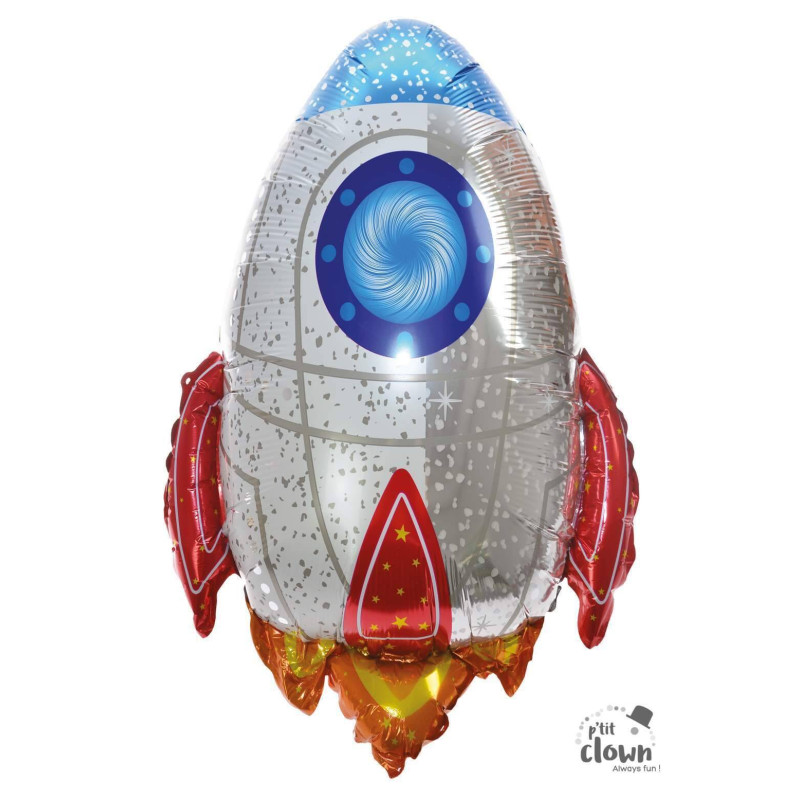 Ballon aluminium fusée géante de 77cm en vente chez Be Happy