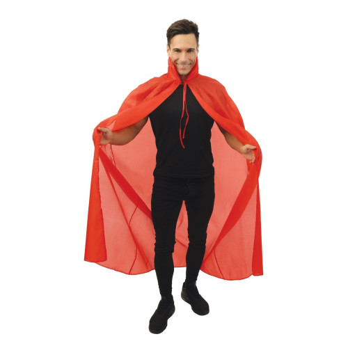 Cape rouge de 130cm avec col pour adulte en vente chez Be Happy