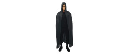 Cape noire avec capuche pour adulte en vente chez Be Happy.