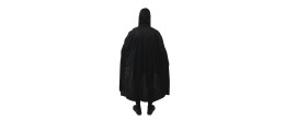 Cape noire avec capuche pour adulte en vente chez Be Happy.